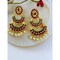 Indian Jhumka Earrings for Women - Vintage Indian Jhumki Ethnic Chandbali Earrings Pink & Green Beaded Bollywood Style Dangle Earring Jewelry for Bride | Gift for Her